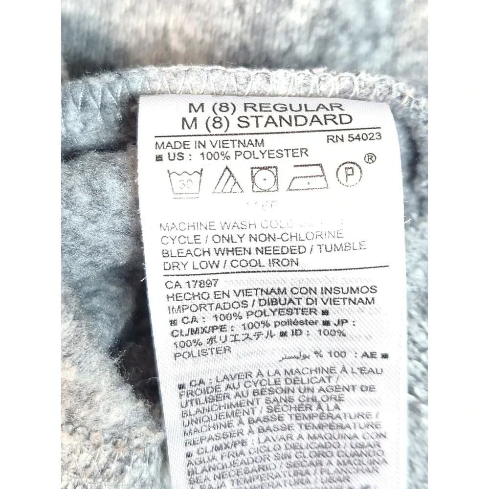 Old Navy Boys Grey Marl Shawl Collar Fleece Pullover Sweater Size M 8 275289-00